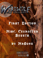 MrGone's Werewolf the Forsaken First Edition Misc. Character Sheets