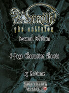 MrGone's Wraith The Oblivion Second Edition 4-Page Character Sheets