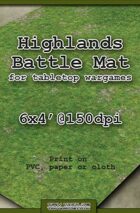 Wargames Battle Mat 6'x4' - Highlands (011)