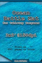 Wargames Battle Mat 3'x3' - Ocean (071c)