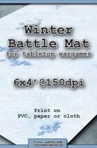 Wargames Battle Mat 6'x4' - Winter Snow (031)
