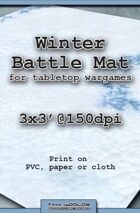 Wargames Battle Mat 3'x3' - Winter Snow (031c)