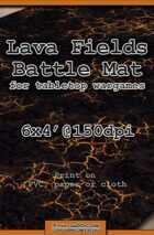 Wargames Battle Mat 6'x4' - Lava Fields (051)