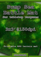 Wargames Battle Mat 3'x3' - Sump Sea (081c)
