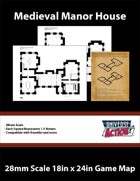 Medieval Manor House Map (Squares = 1.5 Meters)