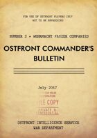 Ostfront Commander's Bulletin - Wehrmacht Panzer Companies