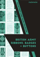British Army Ribbons, Badges & Buttons Collectable Cards Image Collection