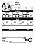 Character Sheet for THIS DEFIANT EARTH: 1950s Sci-Fi Roleplaying