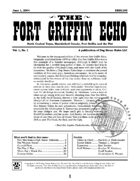 Fort Griffin Echo, Vol. 1, No. 1