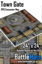 Town Gate 24" x 24" RPG Encounter Map