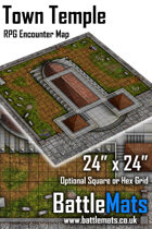 Town Temple 24" x 24" RPG Encounter Map