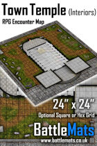 Town Temple Interiors 24" x 24" RPG Encounter Map