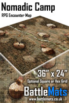 Nomadic Camp 36" x 24" RPG Encounter Map
