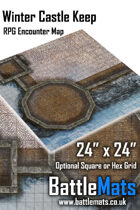 Winter Castle Keep 24" x 24" RPG Encounter Map