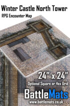 Winter Castle North Tower 24" x 24" RPG Encounter Map
