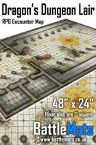 Dragon's Dungeon Lair 48" x 24" RPG Encounter Map