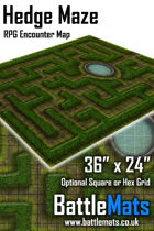 Hedge Maze 36" x 24" RPG Encounter Map