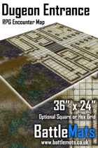 Dungeon Entrance 36" x 24" RPG Encounter Map