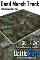Dead marsh Track 36" x 24" RPG Encounter Map