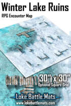 Winter Lake Ruins 30" x 30" RPG Encounter Map