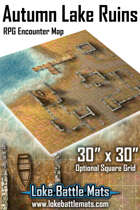 Autumn Lake Ruins 30" x 30" RPG Encounter Map