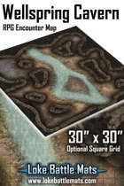 Wellspring Cavern 30" x 30" RPG Encounter Map