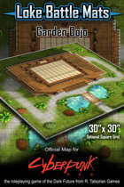 Garden Dojo 32" x 18" Cyberpunk RED Map