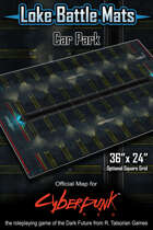 Car Park 36" x 24" Cyberpunk RED Battle Map