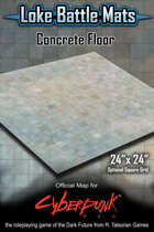 Concrete Floor 24" x 24" Cyberpunk RED Battle Map