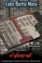 Warehouse 36" x 24" Cyberpunk RED Battle Map