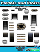 50+ Fantasy RPG Maps 1: (95 of 95) Portals and Stairs