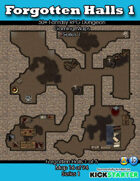 50+ Fantasy RPG Maps 1: (16 of 94) Forgotten Halls 1