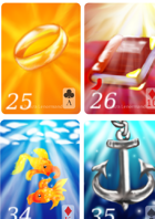 Chakra Lenormand Oracle Meditation and Spell 54 Card deck Bridge size