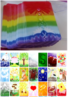 Chakra Lenormand 54 Card deck -No insert! Bridge size