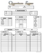 Quantum Lapse Character Sheet