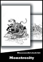 BlaszczecArt Stock Art: Monstrosity B&W