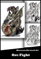 BlaszczecArt Stock Art: Orc Fight