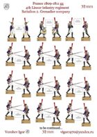 The 4-th linear regiment. France 1809-1811 The 2nd battalion. Grenadier company