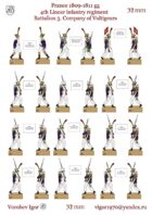 The 4-th linear regiment. 3rd battalion. Voltiger. France (1809-1811 year)