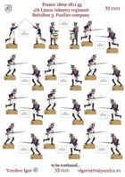 The 4-th linear regiment. 3rd battalion. A Company Of Fusiliers. France 1809-1811 year