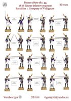 New!!! 18-th linear infantry regiment. 1st battalion, Voltiger (France 1809-1811)