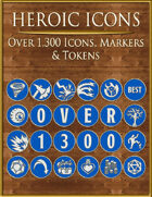 Heroic Icons: Blue & White