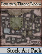 Elven Tower - Dwarven Throne Room | Stock Battlemap