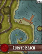 Elven Tower - Curved Beach | 23x26 Stock Battlemap