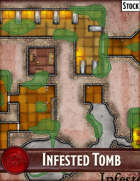 Elven Tower - Infested Tomb | 27x20 Stock Battlemap