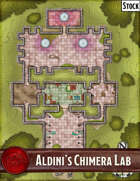 Elven Tower - Aldini's Chimera Lab | 46x63 Stock Battlemap