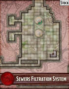 Elven Tower - Sewers Filtration System | 60x28 Stock Battlemap
