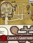 Elven Tower - Church's Graveyard | 30x30 Stock Battlemap
