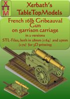 French 16 lb on garrison carriage