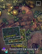Forgotten Shrine #freeRPGday map pack - 5 variants with and without grid